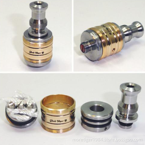 2014 newest Trident atomizer clearomizer rda with dripping dropping atomzier for e cigarette stainless and 24k gold instock DHL